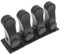 Solnoa 4 pcs Pestillo Puerta sin Agujeros para Seguridad Puertas Niños con Pegamento 3M y Mango Giratorio (Negro) Cerradura Manija