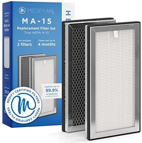 Medify MA-15 Replacement Filter | H13 True HEPA 99.9% particle removal | 3 in 1 Pre-filter, H13 HEPA Filter and Activated Carbon 1-Pack