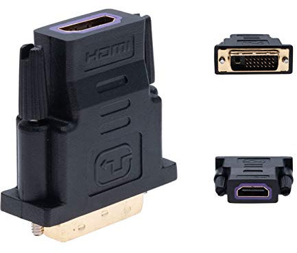 Keple HDMI auf DVI Adapter (DVI-D Dual Link 24+1) HDMI Buchse auf DVI Stecker Konverter 1080P Full HD