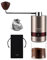 VEVOK CHEF Gold Manual Coffee Grinder Stainless Steel Burr Coffee Grinder with Portable Bag External Adjustable Setting Small Hand Coffee Grinder Ultra Fine for Espresso at Home Morning Coffee