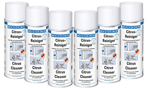 WEICON Citrus-Reiniger 400 ml 6er Set | Allzweckreiniger | Universalreiniger | Entfernt Fett, Öl, Schmierstoffe, Klebstoffreste uvm. von Metall, Glas, Fenstern, Keramik, Kunststoff usw.