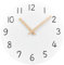Plumeet Reloj de Pared de Madera de 25cm, Reloj de Pared sin Marco con Movimiento Silencioso de Cuarzo, Reloj Blanco de Estilo Simple Moderno Decoración de la Sala Cocina, Alimentado por Batería