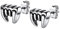 PROSTEEL Vampirzähne Form Ohrringe Edelstahl Gotik Punk Ohrstecker Hip Hop Ohr Piercing Ohrschmuck Eboy Stud Earrings Accessoire für Party