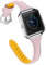 Ersatz-Armband für Fitbit Blaze, für Damen und Mädchen, Leder, mit Metallrahmen, schlankes Sport-Armband, verstellbar, 14 - 20 cm, kompatibel mit Fitbit Blaze, Rosa