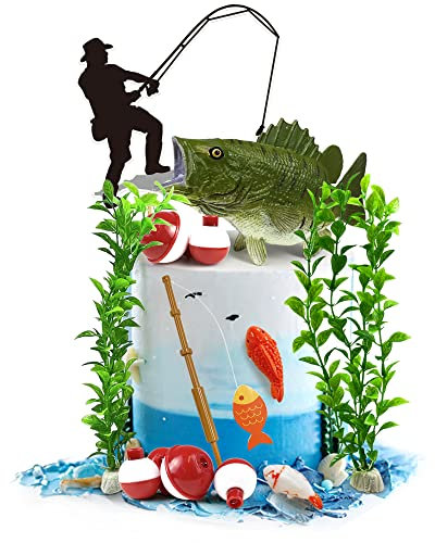 Gone Fishing Cake Topper and Decoration - Fisherman Themed Party Supplies