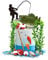 Gone Fishing Cake Topper and Decoration - Fisherman Themed Party Supplies