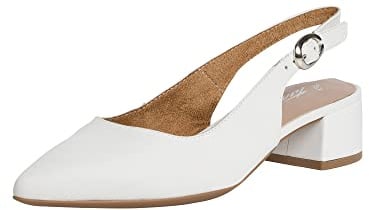 Tamaris Damen Sandaletten, Frauen Sandalen,TOUCHit-Fußbett,Freizeitschuhe,offene Schuhe,Strandschuhe,Sommersandalen,White Leather,37 EU