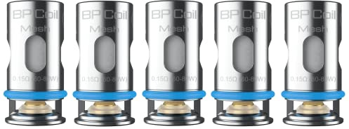 Aspire BP Mesh Coil, tête de vaporisateur, accessoire de cigarette électronique, paquet de 5, 0,15 Ohm, sans nicotine
