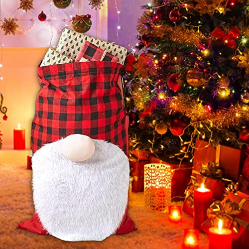 SHINROAD Large Christmas Sacks Santa Sacks Gift Sacks Bags Xmas Canvas Gift Bags with Drawstring for Christmas Decorations, Extra Large Size 85x55cm