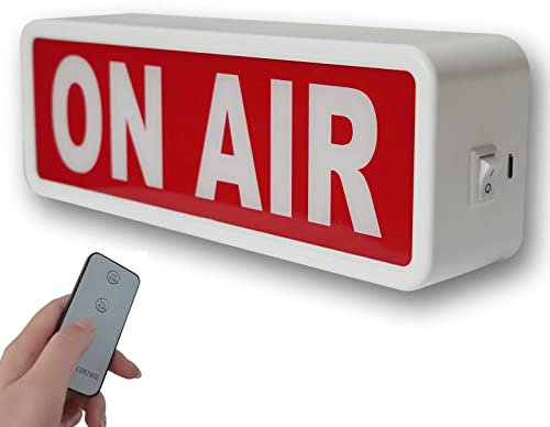 Señal de advertencia de estudio para grabación de luz de aire (estudio/estudio en casa/negocio/escritorio o decoración de pared), interruptor de encendido/apagado simple y fácil para radiodifusión
