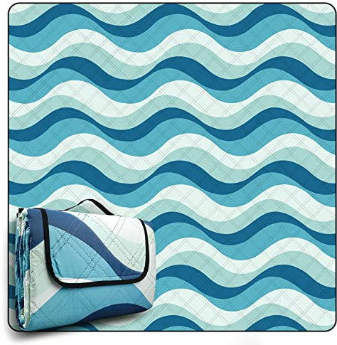 COVACURE Picknickdecke 200x200 cm XXL – Wasserdicht, Sandfrei & Waschbar – Isolierte Stranddecke für Outdoor, Camping, Park & Picknick – Faltbar & Leicht
