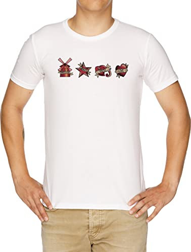 Freedom Beauty Truth Love Moulin Rouge Herren T-Shirt Weiß