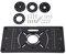 Uadme Router Table Insert Plate, Universal Aluminum Alloy Router Table with 4 Insert Rings, Routers Woodworking Tool for Trimming Machines, Benches, Jig Saws