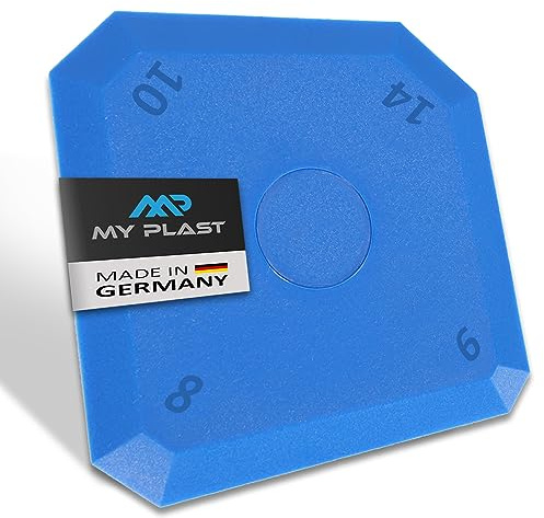 My Plast Fugenglätter Nr. 1 - Blau - 6/8/10/14 mm, 100 Stück | Silikon-Abzieher für 45°-Fuge - Fliesen-Fugenabzieher für schräge Fugen & Wandanschlüsse - Made in Germany