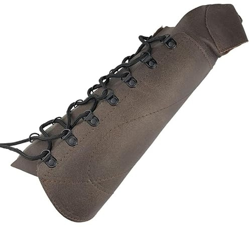 longbowmaker Traditioneller Armschutz aus Leder Armschoner für Bogenschießen (für rechte Hand)