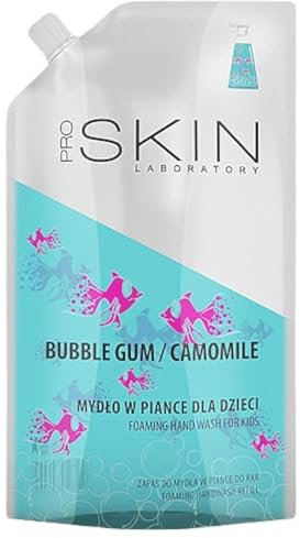 ProSkin Flüssigseife Nachfüllpack 640 ml mit Kamille - Vegane Schaumseife Nachfüllpack - Handseife Flüssig - Handseife Nachfüllbeutel - Seife Nachfüllbeutel mit Geruch von Kaugummi - Parabenfrei