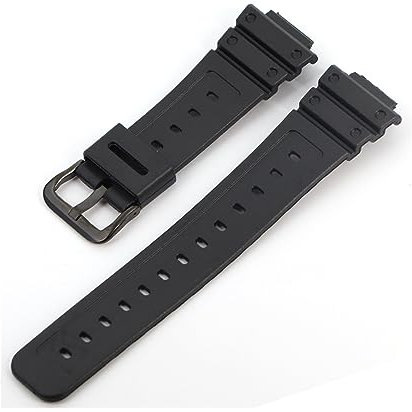 WAHRE Geeignete Passform for Casio-Uhren-Armband, Silikon-Gummibänder, EF, Ersatz for Elektronische Armbanduhren, Sportuhrenarmbänder GW-M5610(Black Black)