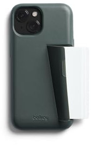 Bellroy Phone Case – 3 Card für iPhone 15 (Leder-iPhone-Hülle, Handy-Geldbörse) - Everglade