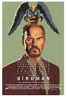 EYEZER Filmposter Birdman, 3 Stück, Leinwand-Poster, Wandkunst, Dekor, Bild, Gemälde für Wohnzimmer, Schlafzimmer, Dekoration, ungerahmt, 30 x 45 cm