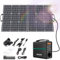 BEAUDENS Générateur Solaire Portable 166Wh avec Panneaux solaires Groupe Électrogène 220V avec Sorties AC/USB/Type-C/QC 3.0 (B166+100W)