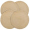 fanquare Tovagliette Rotonde Intrecciate con Bordo in Pizzo 4 Pezzi Resistenti al Calore e Antiscivolo Tovaglietta da Cucina 38cm Cotone Mix Tovaglietta Rustica