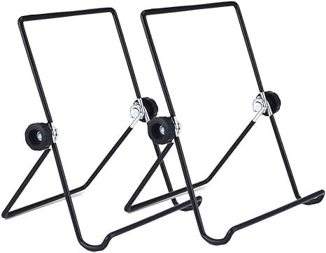 HZZADZXW Adjustable Tablet Stand Holder, Non-Slip Foldable Holder Cradle Fit for 9-12.9 Tablets, iPad, Samsung and Kindle Fire, Display Stand Picture Frame Stand for Photos (Large Black)