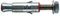 25PZ TASSELLO IN ACCIAIO CON VITE T.E. SLM - SLM T.E. 10X80 tassello ? mm.16x60
