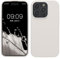 kwmobile Handyhülle für iPhone 15 Pro Max Hülle, für iPhone 15 Pro Max Case - Hülle Silikon - kabelloses Laden - Weiß