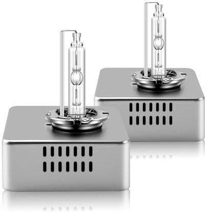 Erato D5S Xenon HID Headlight Bulbs 35W 6000K Metal Stents Base High Low Beam Replacement Lights 2 Pack