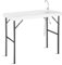GYMAX Table Pliante de Camping, Table de Nettoyage, Évier Extérieur avec Robinet en Acier Facile à Installer, Tuyau de Drainage, idéal pour Camping, Pêche, Pique-Nique