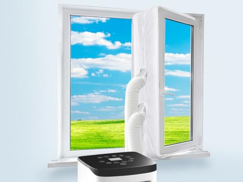 Hitopin Klimaanlage Fensterabdichtung, Fensterabdichtung für Mobile Klimageräte, 300CM Hot Air Stop Geeignet für Fenster, Fensterdurchführung für Klimaanlage, für Fenster, Klimaanlagen, Wäschetrockner