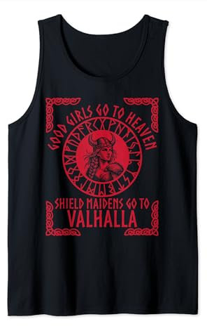 Shield maiden viking fun nordic norse scandinavian valhalla Tank Top
