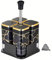 SAEIV 4 Piece Square Bocaux à épices - Couvercle à épices rotatif à 360° - Grand entonnoir unique - Avec base Antidérapante Pot a Epices - Boite Rangement Cuisine - Pot Epices Verre