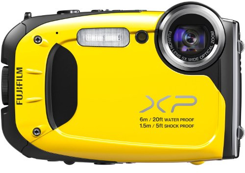 Fujifilm FinePix Digital Camera XP60 16.4 Megapixel with 5x Optical Zoom Waterproof to 20ft/6m Shockproof to 5ft/1.5m 2.7-Inch LCD Yellow (Renewed)
