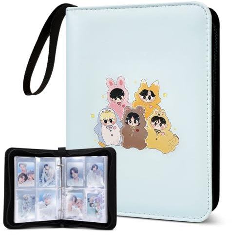 Kpop Photocard Binder Cute 400 Pockets Photocard Holder Book with Sleeves Photo Album for Lomo Cards