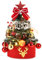 FAOKZE 45cm Mini Künstlicher Weihnachtsbaum, Klein Mit Beleuchtung Und Hängendem Baumschmuck, Für DIY Weihnachtsdekoration