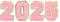 sourcing map 4pcs Glitters Chenille Number Patches 8 cm / 3 Inch Iron-On Embroidery Numbers for Team Uniforms Sports T-Shirts Hats Bags (Pink, Number 2025)