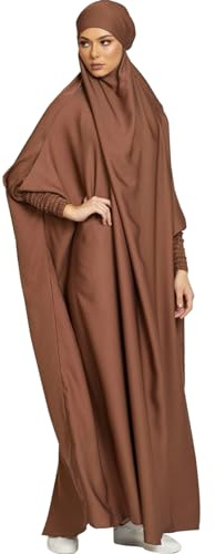 Jazvano Abaya Kleid für Frauen 1pc Eid Jilbab Muslimische Gebetskleidung Islamische Bescheidene Abayas Arabische Dubai Salah Robe Muslim Jilbab
