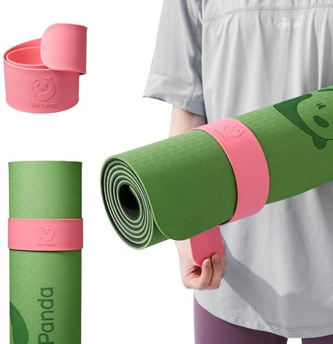 Slim Panda Yoga Mat Slap Band,Yogamattenband ist so konzipiert, dass Ihre Yogamatte in Sekundenschnelle fest aufgerollt bleibt, passend für die meisten Yogamatten (60 cm L x 5 cm W)