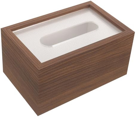 SHOWERORO Papierhandtuchspender Aus Holz Serviettenhalter Mit Deckel Holz-Organizer Für Schreibtisch Oder Auto Praktisch Und Langlebig