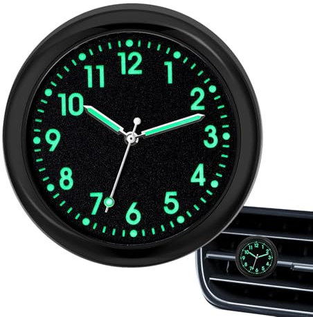 Orologio Da Auto Per Cruscotto, Orologio Analogico Per Auto Luminoso, Orologio Analogico Al Quarzo, Orologio Adesivo Per Cruscotto Auto, Orologio Al Quarzo Rotondo Facile Da Leggere, Per Auto, Bici
