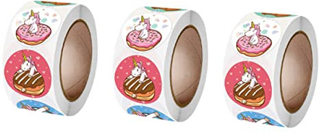 COHEALI Runde Kleidungsaufkleber Selbstklebende Aufkleber Papier Farbige Aufkleber Beuteletiketten für Bürospielzeug