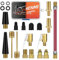 HENMI Fahrradventil Adapter Set, Alle Ventiladapter Fahrrad, Autoventil Adapter, Französisches ventil, Ballnadel, Kegelventil und Luftpumpe Adapter mit Sortierbox