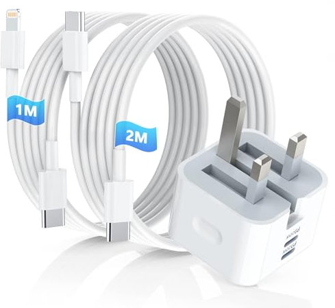 New iPad Fast Charger Cable and Plug, iPhone 16/15/14/13 USB C Charger, 40W Dual Port USB C Fast Charger With 2Pack Cable for I-Pad Pro 12.9/11, iPad Air/Mini, Pad 4th 5th 6th 7th 8th 9th 10th 11th