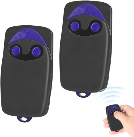 Lot De 3 Télécommandes Pour Portail, Télécommande Pour Portail Automatisé Flo2r-s, Émetteur De Télécommande Canaux 433.92MHz 2 Touches(Comprend 3 piles supplémentaires)