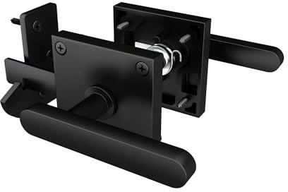 Sdstone Double Side Gate Latch,Heavy Duty Swinging Door Latch Gate Hardware for Wooden Fence,Gate Hardware for Right Inswing Outdoor Wooden Gates, Pool Gate, Backyard, Garden