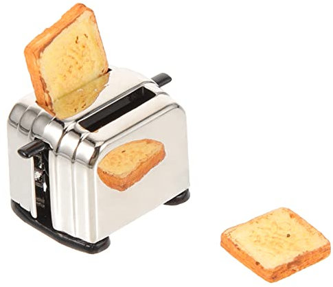 Yardwe Modell Brotmaschine Miniature Food Dollhouse playmobile -Brotbackmaschine -Küchengeräte Modellbau-Küchengeräte Miniaturhaus Kit Mini-Küchenset Metall