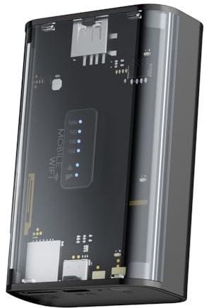 Comphic Tragbarer 4G Router 300Mbps Mobiler Wireless WiFi Outdoor Reise Hotspot 6000mAh Akkulaufzeit mit SIM-Kartensteckplatz USB-Anschluss