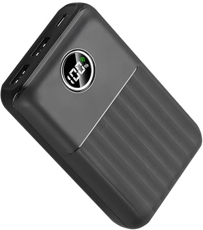 Power Bank, 20000mAh Fast Charging 22.5W Portable Charger, USB C in/Output 3-Output Mini Battery Pack with LED Display, Compatible with iPhone 16/15/14/13, iPad, Tablet etc (Black)