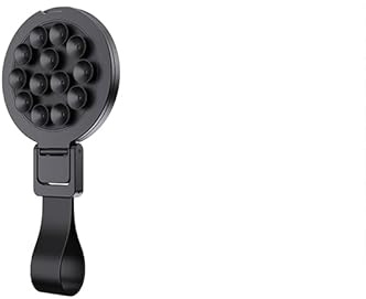 Magnetic Suction Cup Phone Mount, Magnetic Ring Grip Stand, Silicone Phone Ring Holder for iPhone, Hands-Free Mirror Shower Phone Holder Suction Mount for Selfies & TikTok(Black)